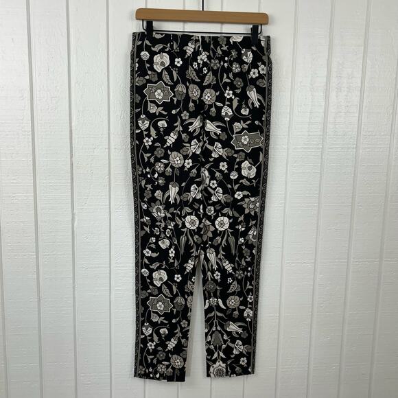 Elie Tahari Women Pull On Stretch Ankle Pants Black Office Holiday Size Medium - Picture 5 of 7